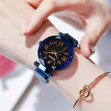 Luxury Women Watches Magnetic Starry Sky Female Clock