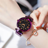 Luxury Women Watches Magnetic Starry Sky Female Clock
